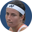 Anastasija Sevastova durante un match degli US Open 2018