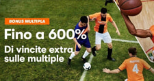 La promozione cashback fino al 600% sulle multiple