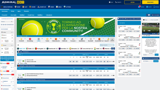 Homepage sport AdmiralBet