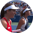 Johanna Konta e Garbine Muguruza durante la loro sfida allo US Open 2015