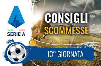 I pronostici scommesse della tredicesima giornata di Serie A 2020-2021