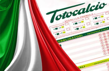 Schedina Totocalcio e bandiera italiana