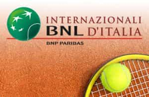 Racchetta e pallina da tennis, logo Internazionali BNL d'Italia