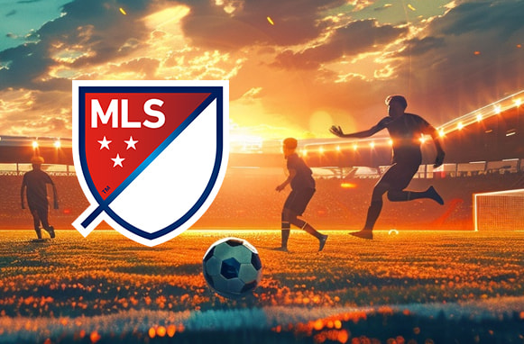Giocatori in azione, logo MLS