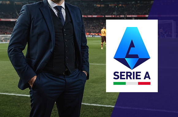 Immagine di un allenatore, logo Serie A