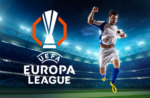 Giocatore che esulta, logo Europa League