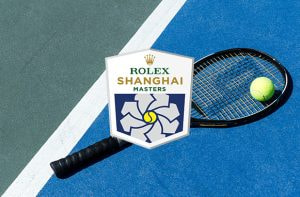 Racchetta da tennis, pallina e logo Shanghai Masters