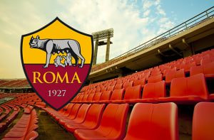 Seggiolini dello stadio e logo AS Roma