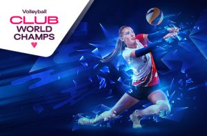 Giocatrice di pallavolo e logo mondiali femminili