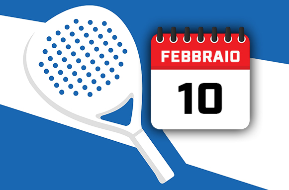 Racchetta da padel e calendario